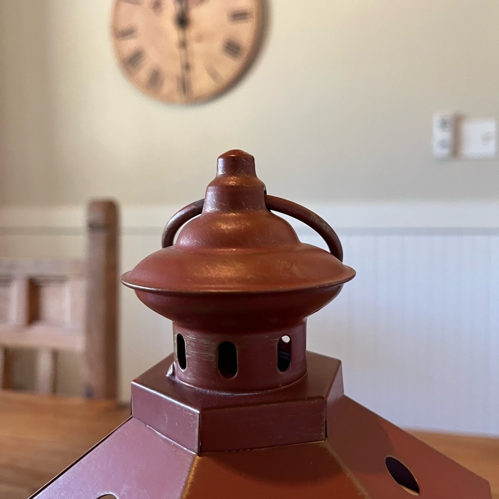 Rustic Red Lantern - Picture 6 of 9